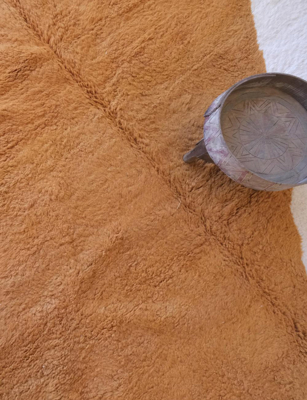 BERBERTEPPICH schlicht Wolle 258x 347 cm - Orange, Naturmaterialien (258/347cm) - AFK Living