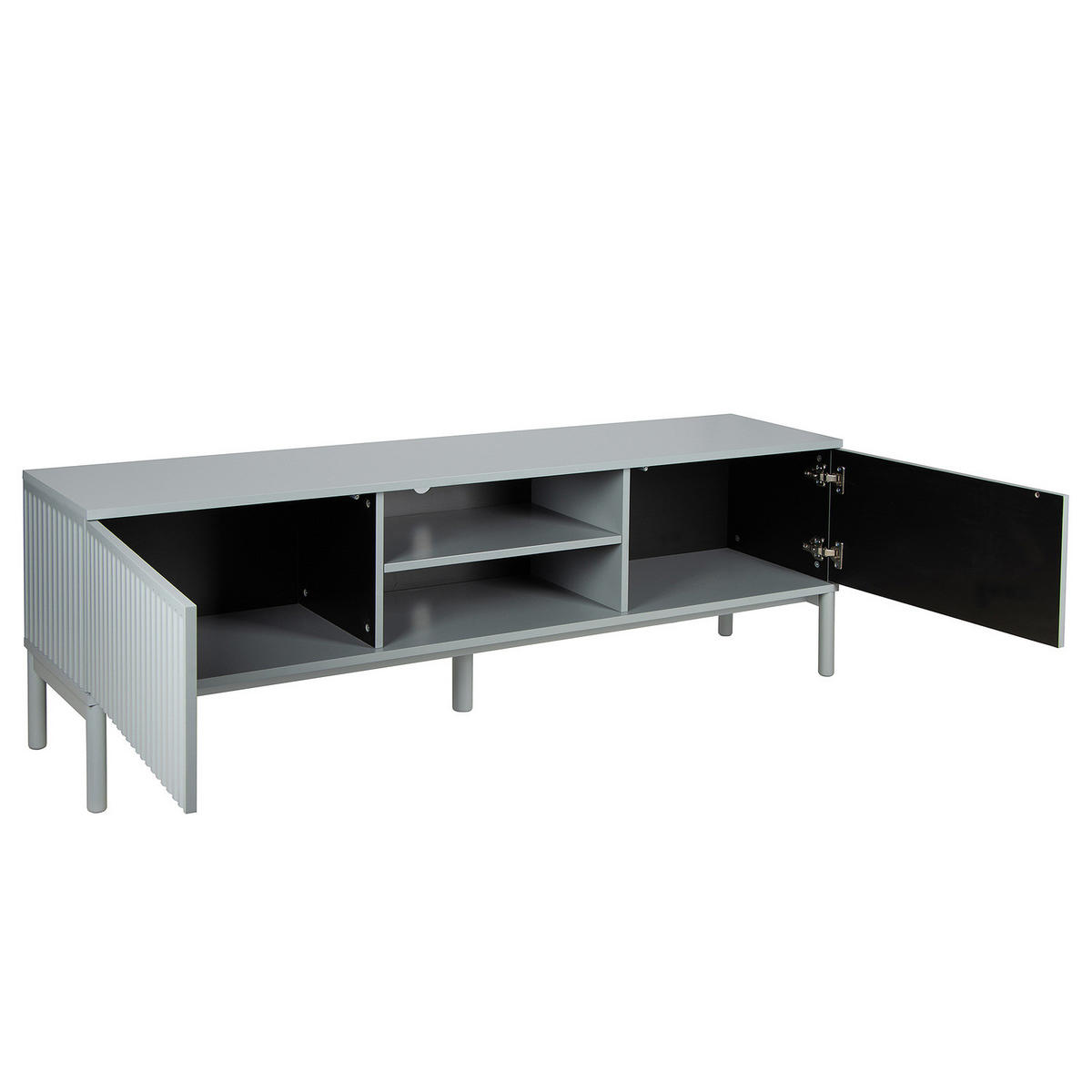 TV-LOWBOARD - Hellgrau, Holz/Holzwerkstoff (180/55/40cm) - home24