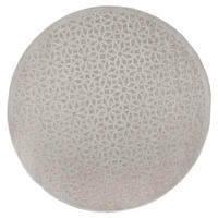 TEPPICH Outdoor Floral-Design, wetterbeständig STOUR HUGH, Silber 160x160 cm - Silberfarben, Textil (160/160cm) - KADIMA DESIGN