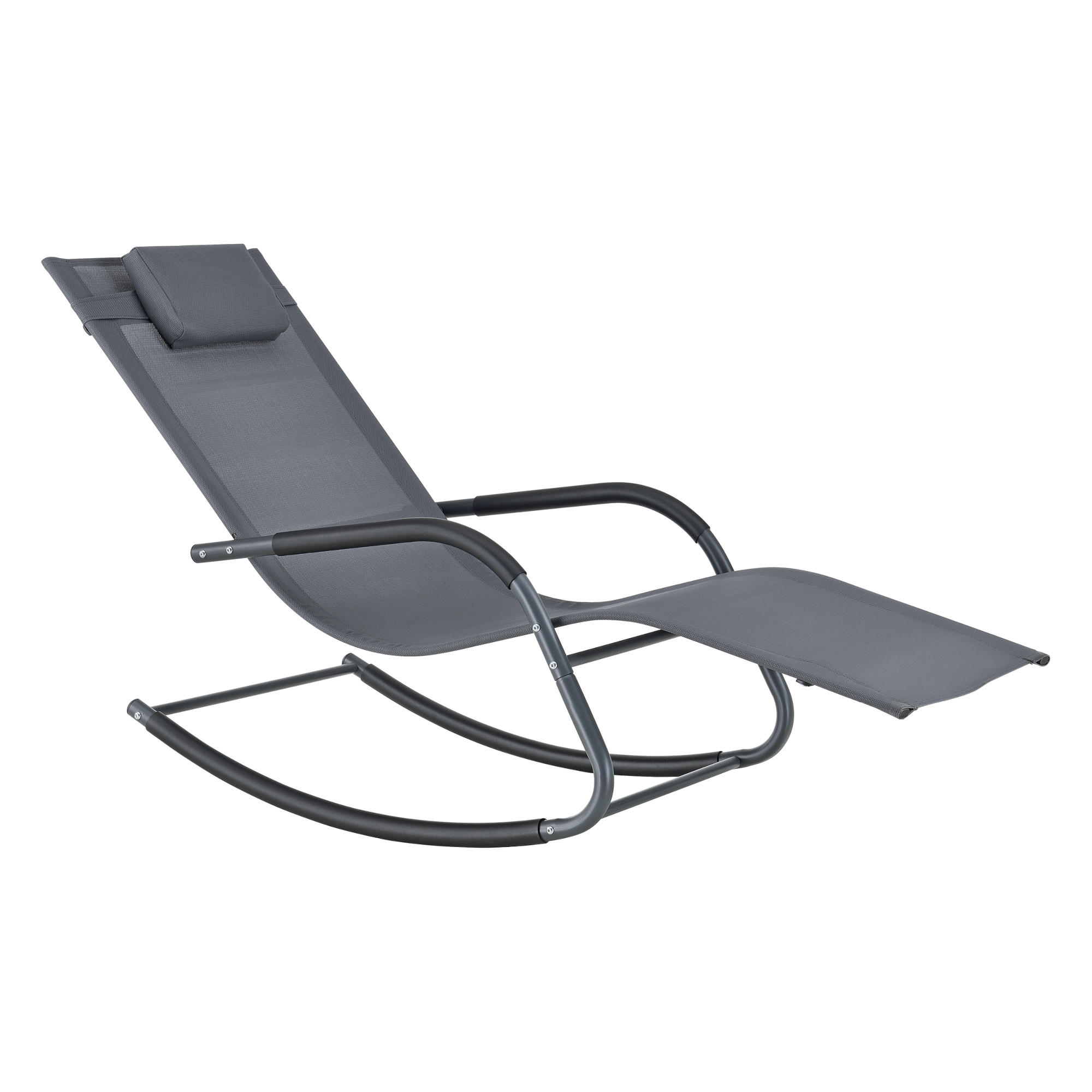SCHAUKELLIEGE Caracena - Dunkelgrau, Metall (147/89/63cm) - [en.casa]