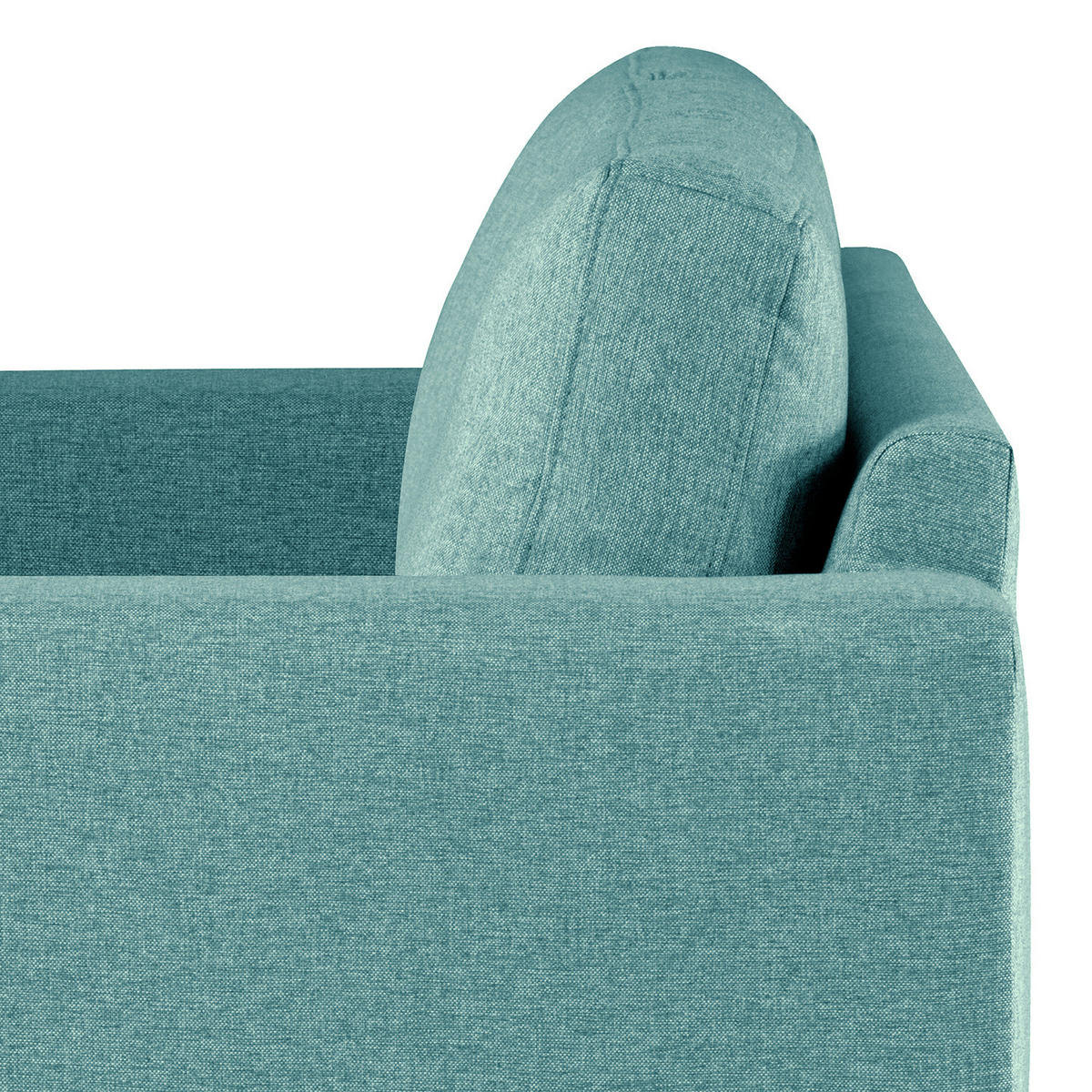 SESSEL - Eichefarben/Petrol, Eichenholz/Textil (122/81/88cm) - home24