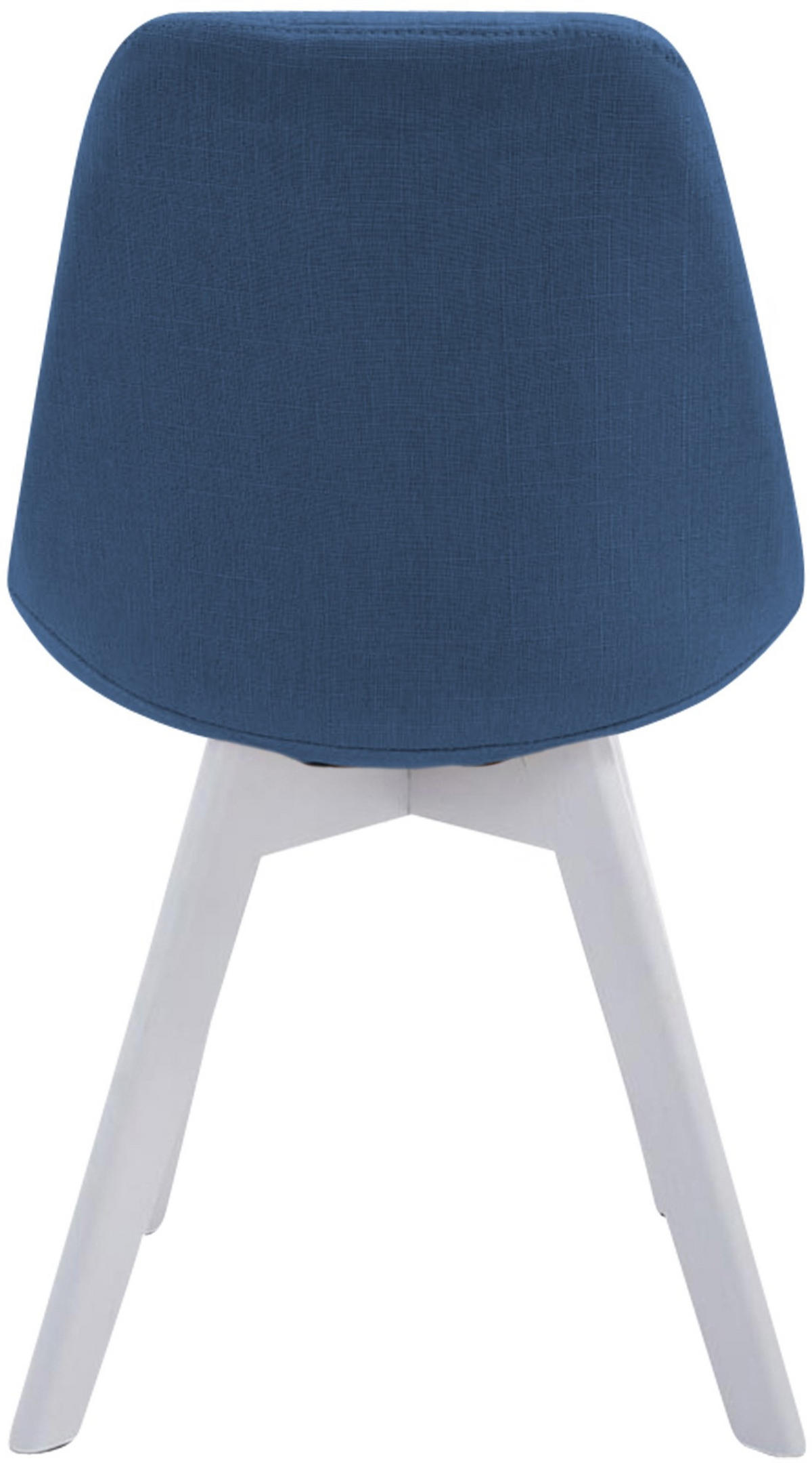 BESUCHERSTUHL Lagos Stoff Blau Weiß Konferenzstuhl Bürostuhl - Blau, Textil (48/84/55cm) - DELUKE