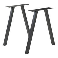 TISCHGESTELL-SET 2 TLG. Heustreu - Schwarz, Metall (70/72/12cm) - [en.casa]