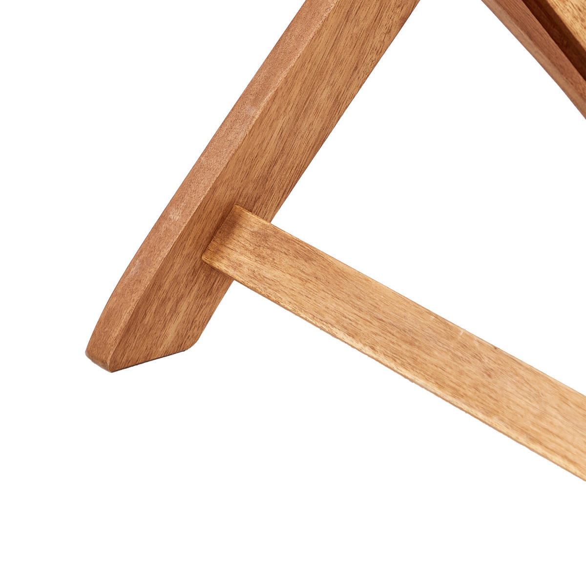 GARTENSTUHL 2er-Set Holz Heller Holzfarbton Maui II - Blau/Schwarz, Holz (46/92/48cm) - Beliani