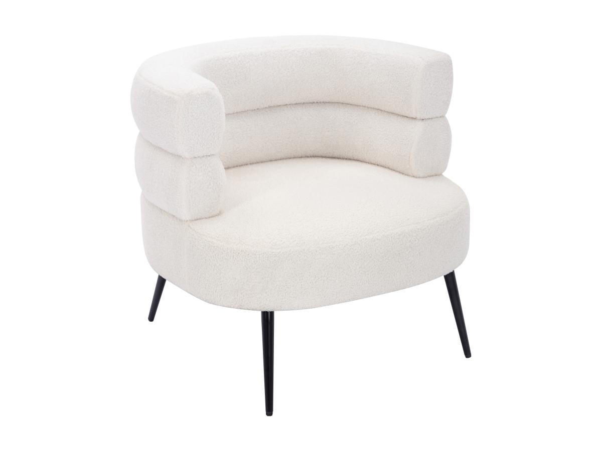 SESSEL - Bouclé-Stoff - Weiß - CAMEDO - Weiß, Textil (74/73/80cm) - Vente-Unique