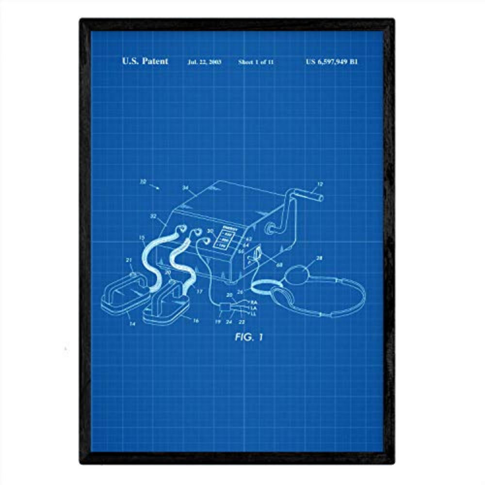 POSTER Defibrillator Patent A3 Rahmenlos - Klar, Papier (29.7/5/42cm) - Nacnic