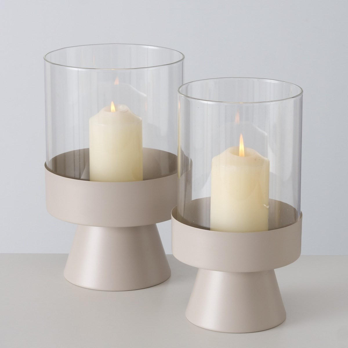 KERZENHALTER aus Glas Pallas - Beige, Glas (19/29/19cm) - Boltze Home
