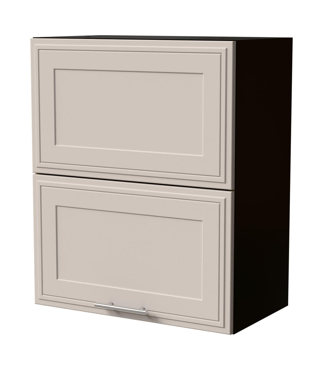 KLAPPHÄNGESCHRANK Salo W8B/60-AV Schwarz / Kaschmir Matt 60 / 32,5 / 72cm - Kaschmir/Schwarz, Holz/Holzwerkstoff (60/72/32.5cm) - Feldmann-Wohnen