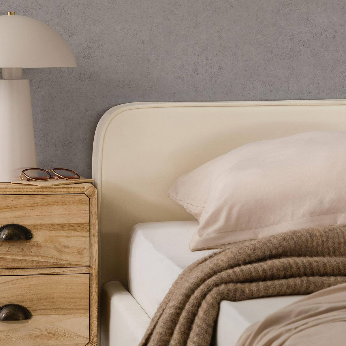 POLSTERBETT LAVORO 140X200 CM - Creme, Textil (140/200cm) - IDIMEX