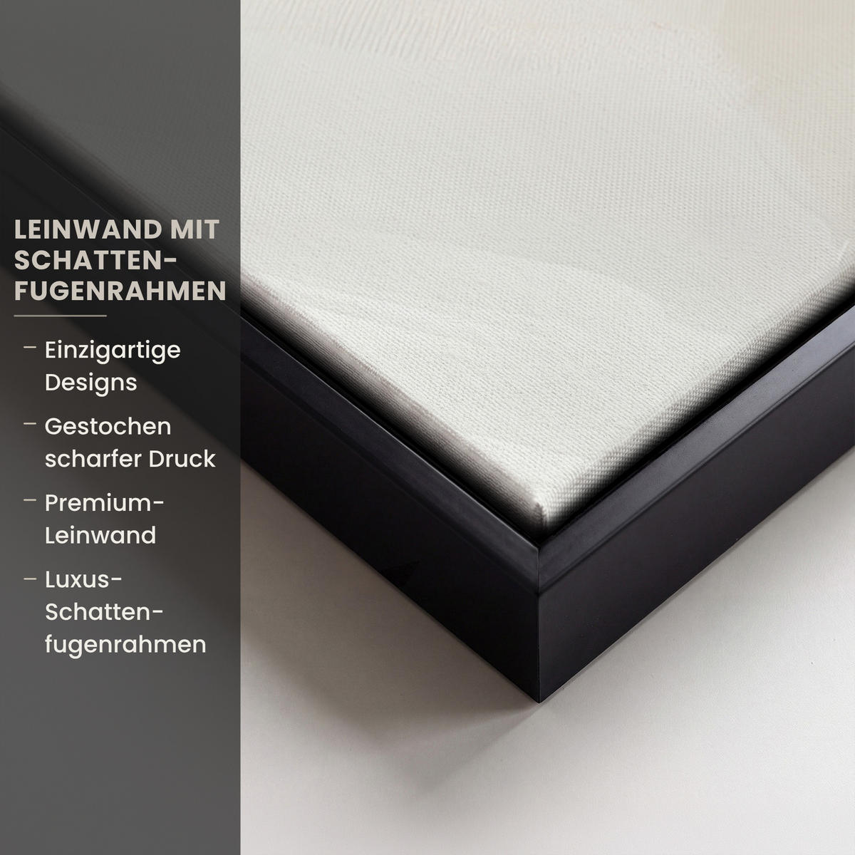 LEINWAND Bilder mit Rahmen - Blume - Beige - Farbe - Schatten - 50x50 - Creme, Textil (50/50cm) - MuchoWow