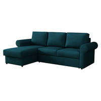 ECKSOFA Monaco - Dunkelgrün/Schwarz, Holz/Textil (246/155cm) - MIRJAN24
