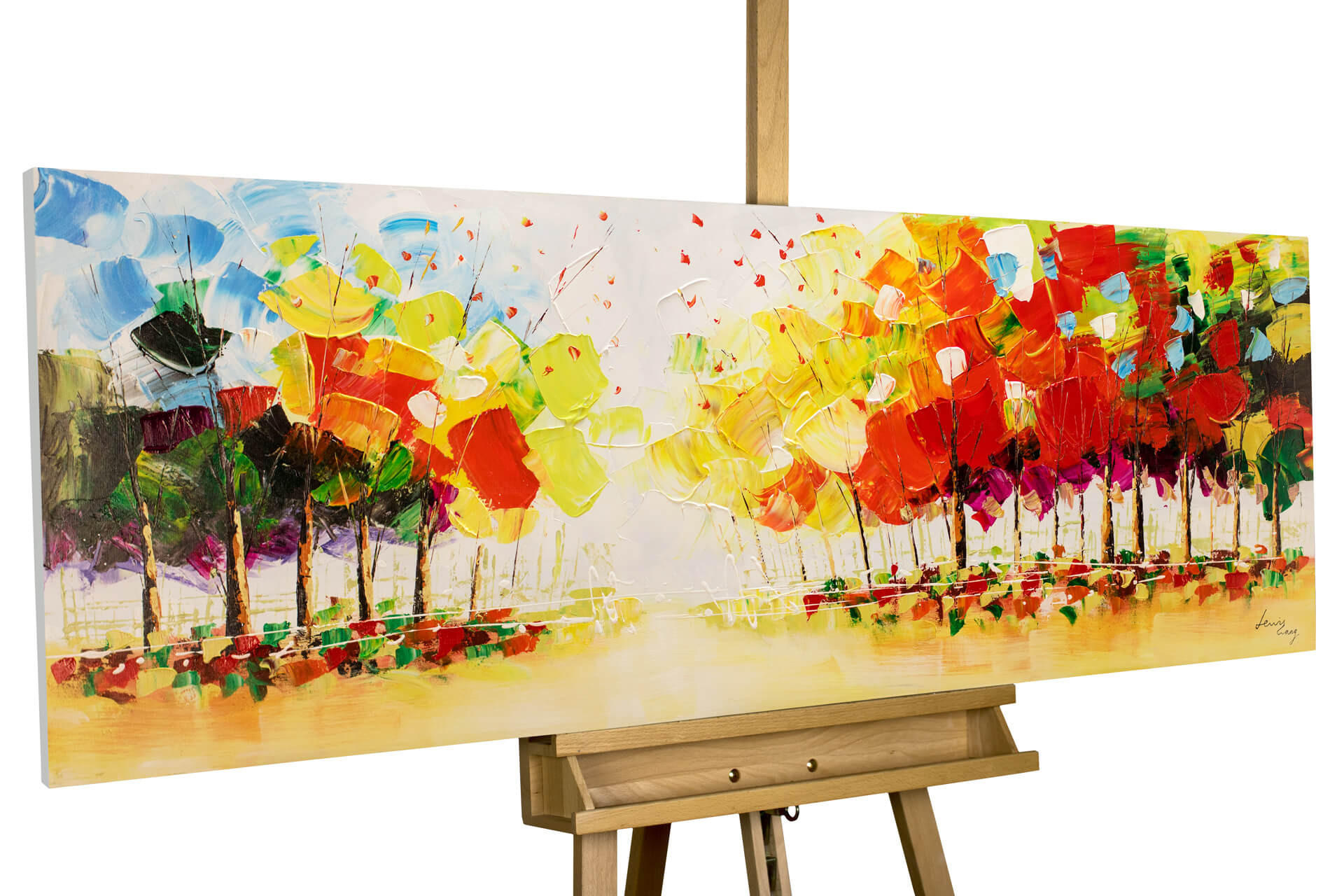 ÖLGEMÄLDE 150/50 cm - Multicolor, Holz/Textil (150/50cm) - KUNSTLOFT