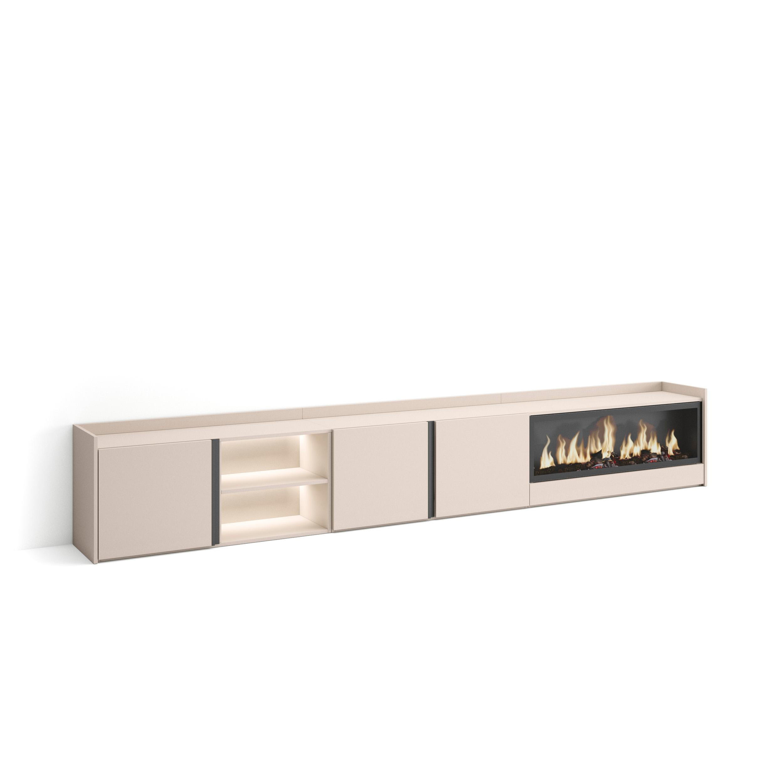 Skraut Home Lowboard, Beige 315x50x35 cm