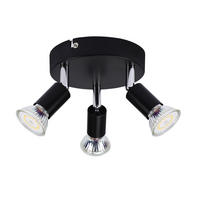 DECKENSTRAHLER Hannah 3-flammig 14/14/11 cm - Schwarz, Metall (14/14/11cm) - Nettlife