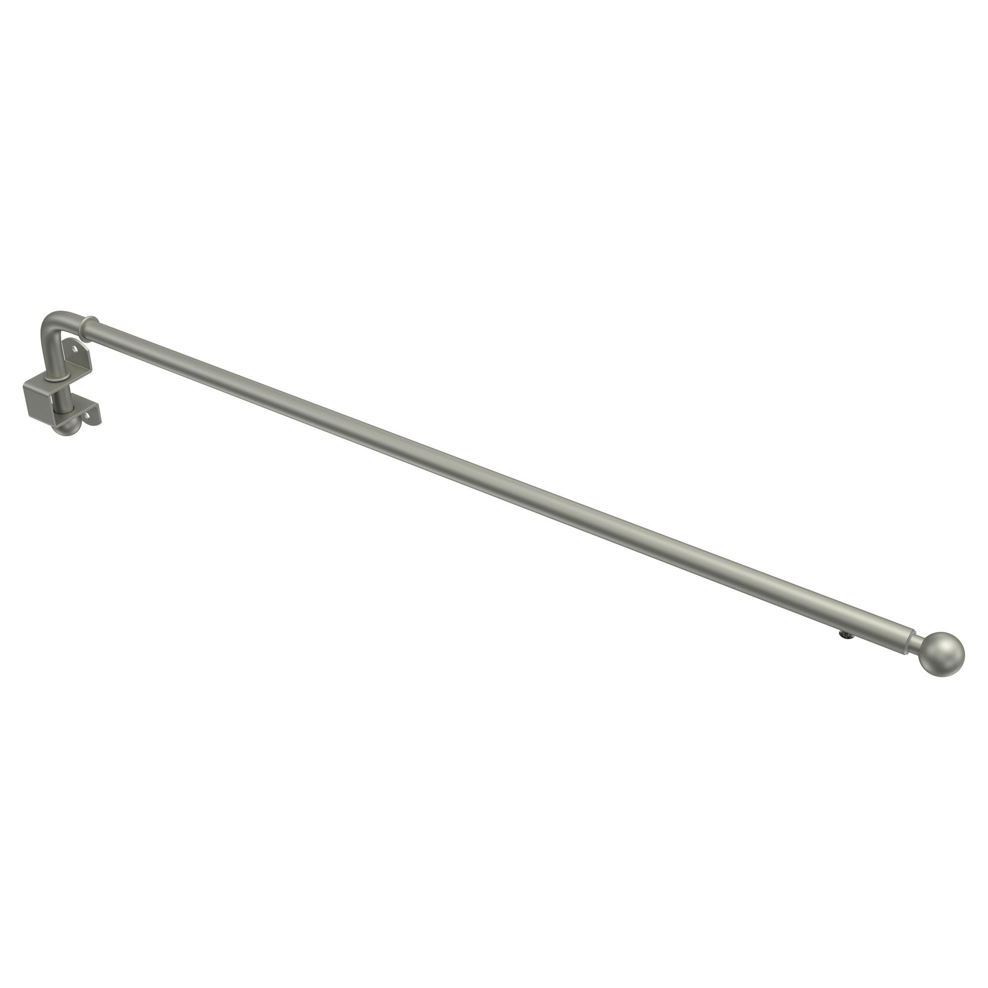 SCHWENKSTANGE / SCHWENKARM-GARDINENSTANGE Cassina 60-100 cm, 13 / 9 mm Ø, Chrom matt - Nickelfarben, Metall (100cm) - INTERDECO