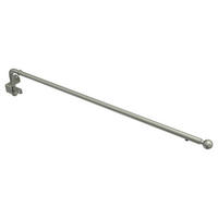 SCHWENKSTANGE/SCHWENKARM-GARDINENSTANGE Cassina 60-100 cm, 13/9 mm Ø, Chrom matt - Nickelfarben, Metall (100cm) - INTERDECO