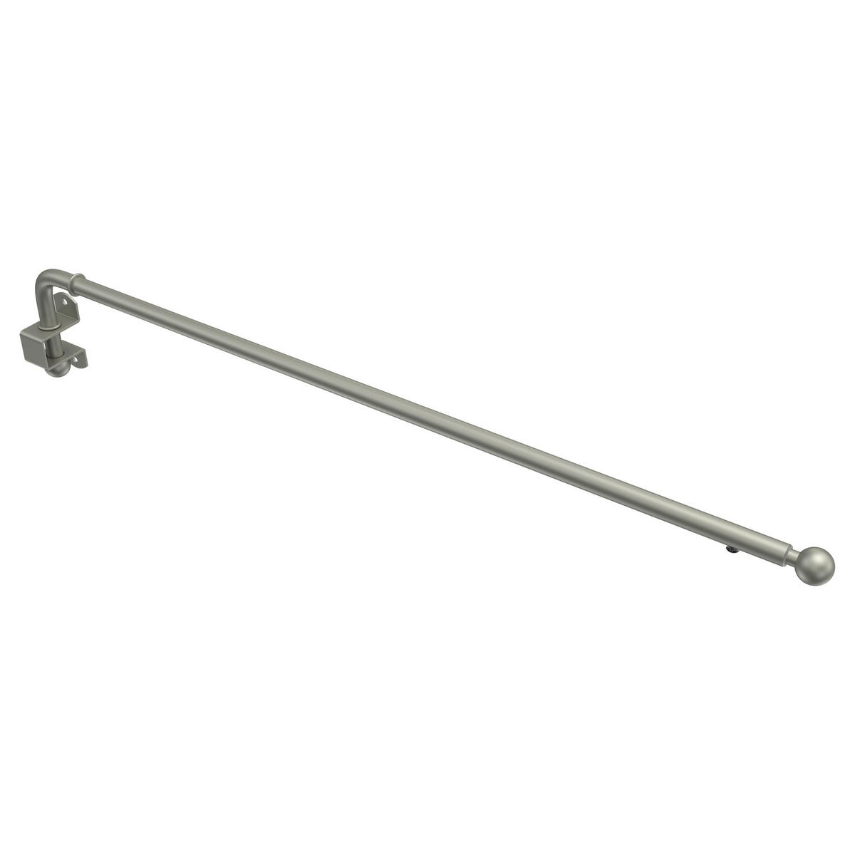 SCHWENKSTANGE/SCHWENKARM-GARDINENSTANGE Cassina 60-100 cm, 13/9 mm Ø, Chrom matt - Nickelfarben, Metall (100cm) - INTERDECO