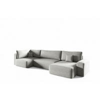 WOHNLANDSCHAFT Arona Xl - Hellgrau, Holzwerkstoff/Textil (397/70/148cm) - Fun Möbel