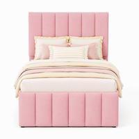 POLSTERBETT mit Ausziehbett und 3 Schubladen 90x200 cm Pink - Pink, Holz (90/200cm) - Meubliv