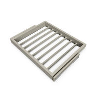 HOSENTRÄGER und Hack Gleitrahmen für Kleiderschränke, sanftes Schließen, verstellbar, Modul 600mm, Steingrau 7er-set - Grau, Metall (55/15/52.5cm) - EMUCA