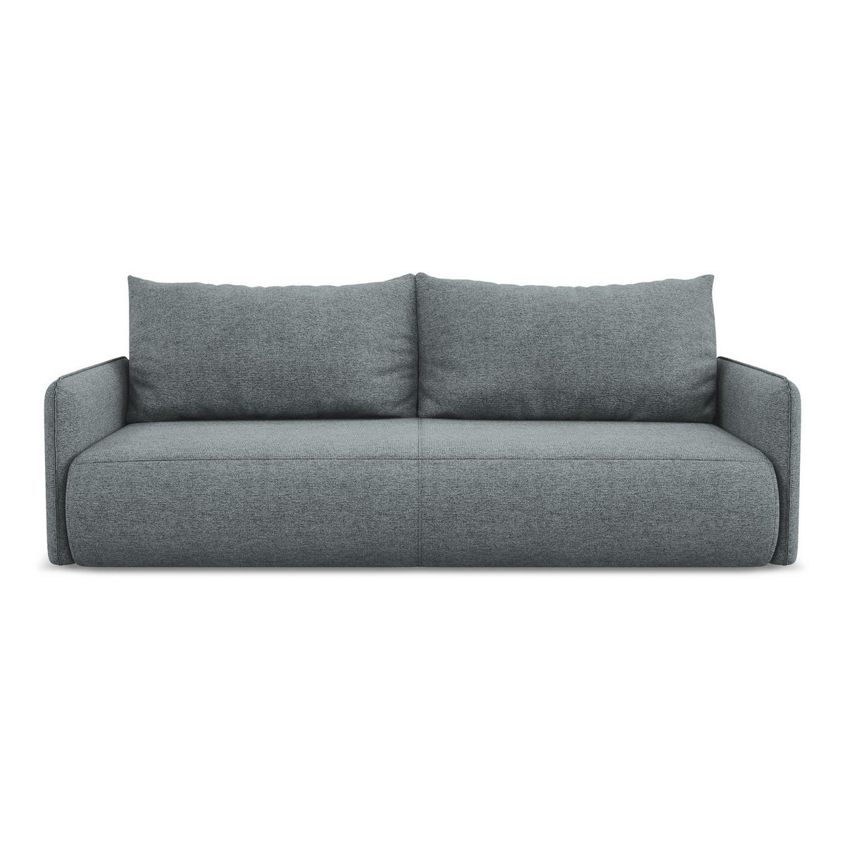 3-SITZER SOFA mit Schlaffunktion Chenille Stoff Blau - Blau/Blaugrau, Kunststoff/Textil (216/86/105cm) - LaMiaSofa