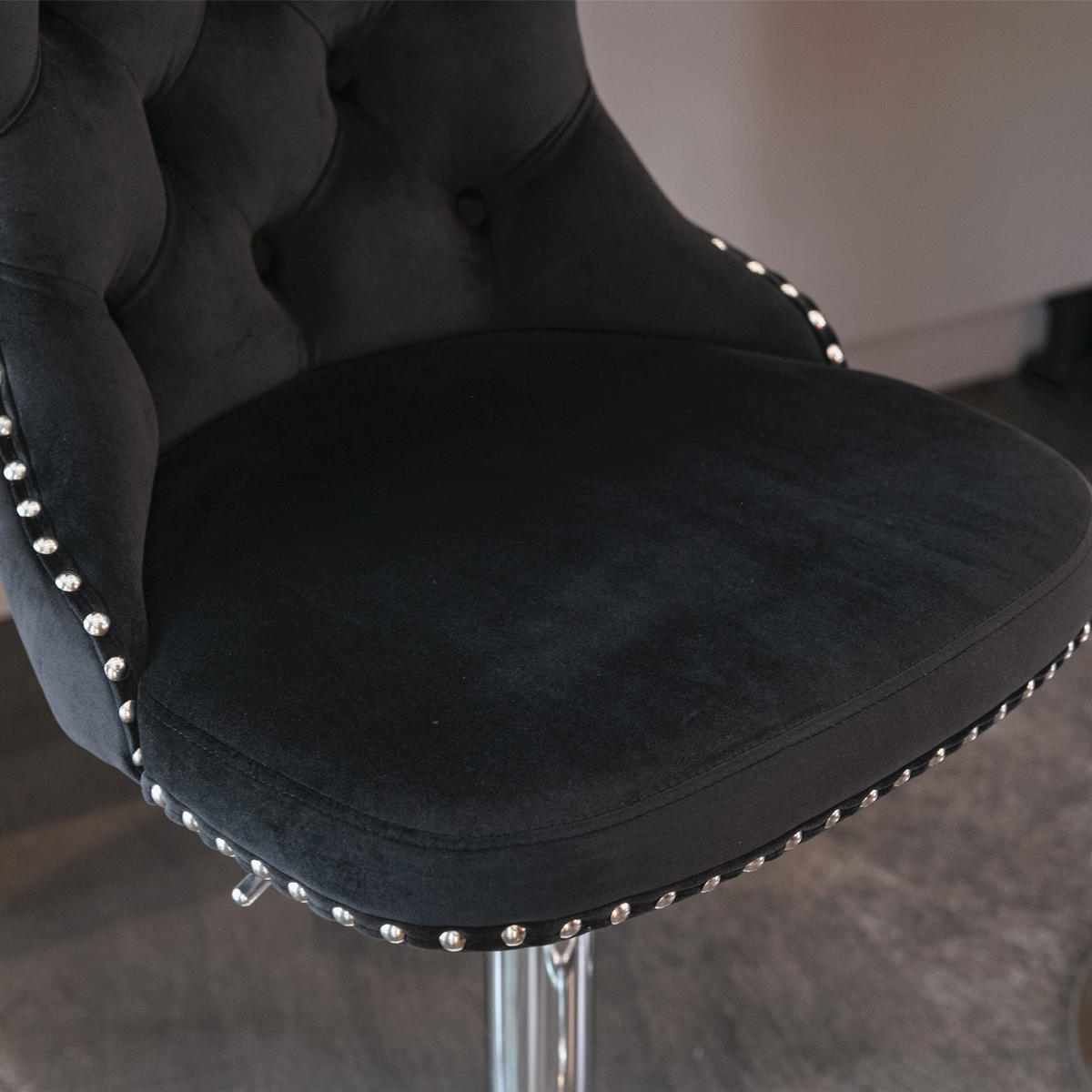 BARHOCKER DE-36328 2er-Set mit 360°-Drehung Schwarz - Schwarz, Metall (46/115/46cm) - ComfortXL