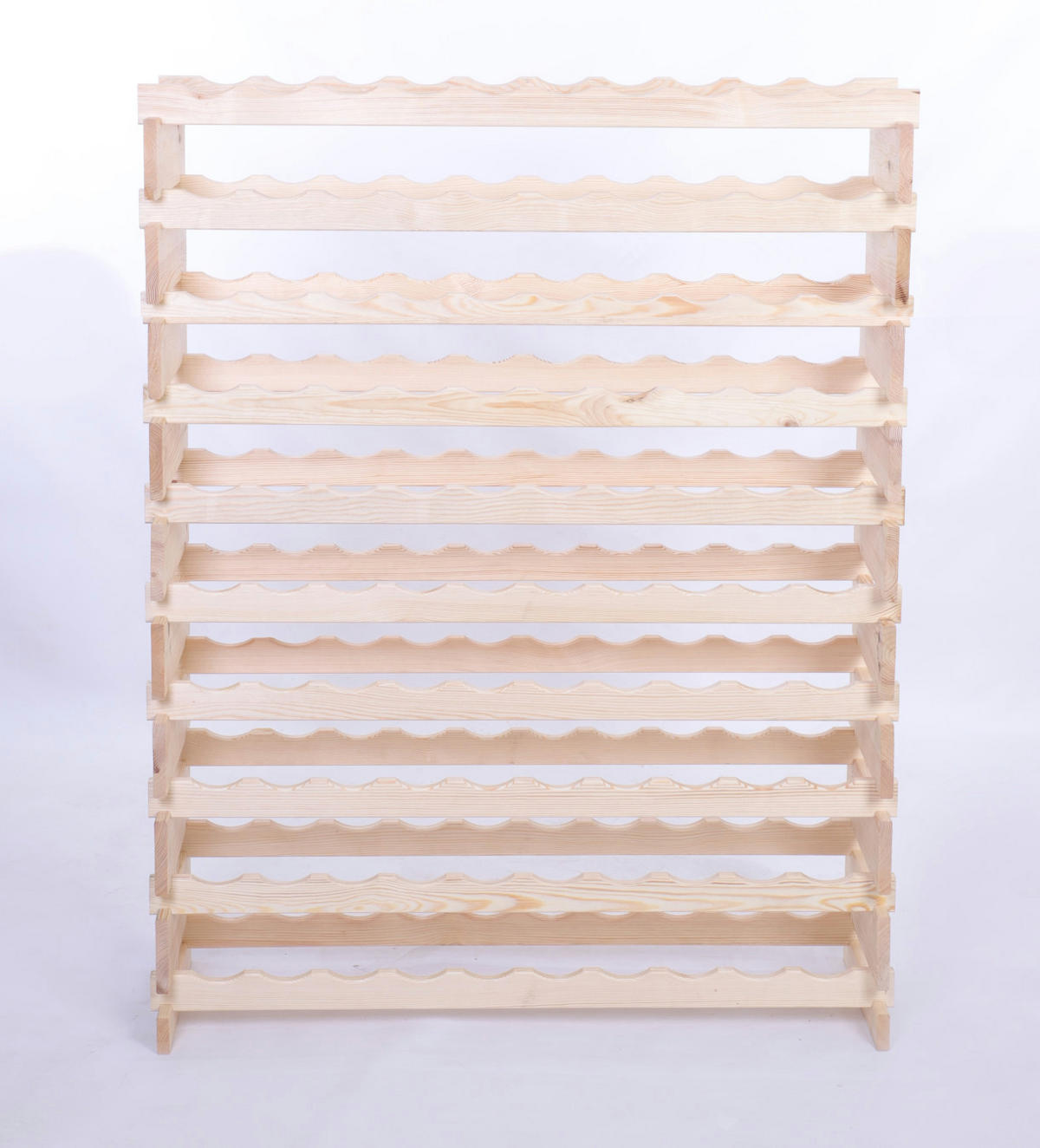 WEINREGAL VINOTECA FLEX PRO HxBxT 135x103x28cm 100 Flaschen auf 10 Ebenen Natur unbehandelt - Naturfarben, Holz (103/135/28cm) - PROREGAL