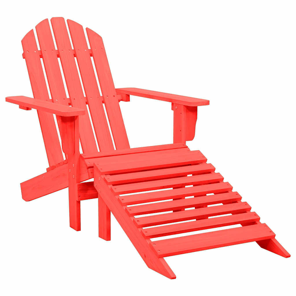 furnicato Adirondack-Gartenstuhl Rot 70x88.5x70 cm
