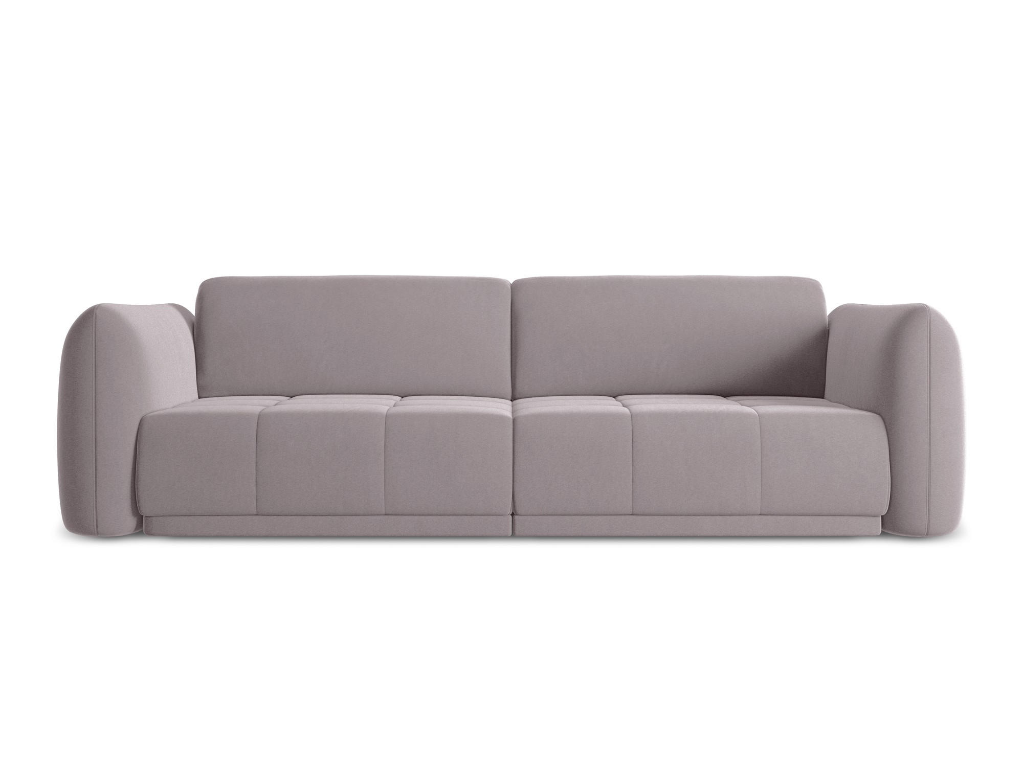 4-SITZER-SOFA Samt Stoff Violett - Lila/Flieder, Kunststoff/Textil (250/74/105cm) - Makamii
