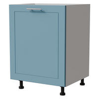 UNTERSCHRANK Bari D1D/60 Weiß / RAL 5024 pastellblau 60 / 50 / 82cm - Blau/Weiß, Holz/Holzwerkstoff (60/82/50cm) - Feldmann-Wohnen
