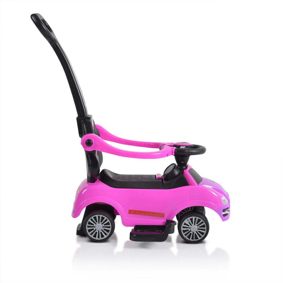 RUTSCHER 2 in 1 Rider 208 pink Rutscher mit Griff, Lehne, Bügel, Fußstütze - Rosa, Kunststoff (79/43/90cm) - Moni