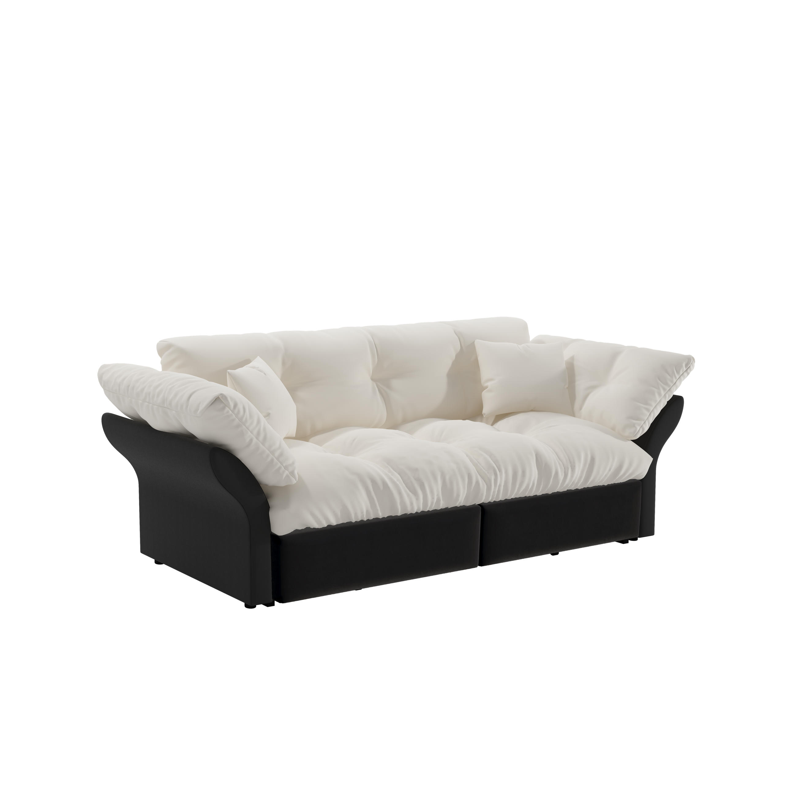 Urban Meuble ROZKLÁDACÍ POHOVKA z veluru v prošívaném designu, funkce 3 v 1 a postel Queen-Size