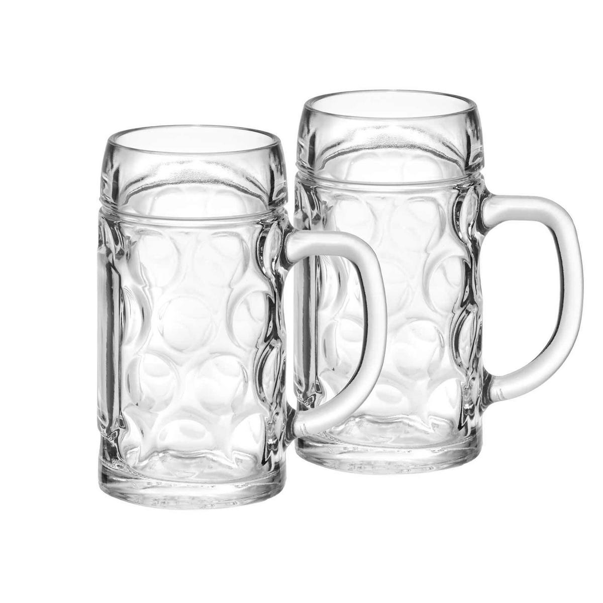 BIERKRÜGE GEEICHT München transparent 0,5 Liter 2er Set - Transparent, Glas (0.5L) - Van Well