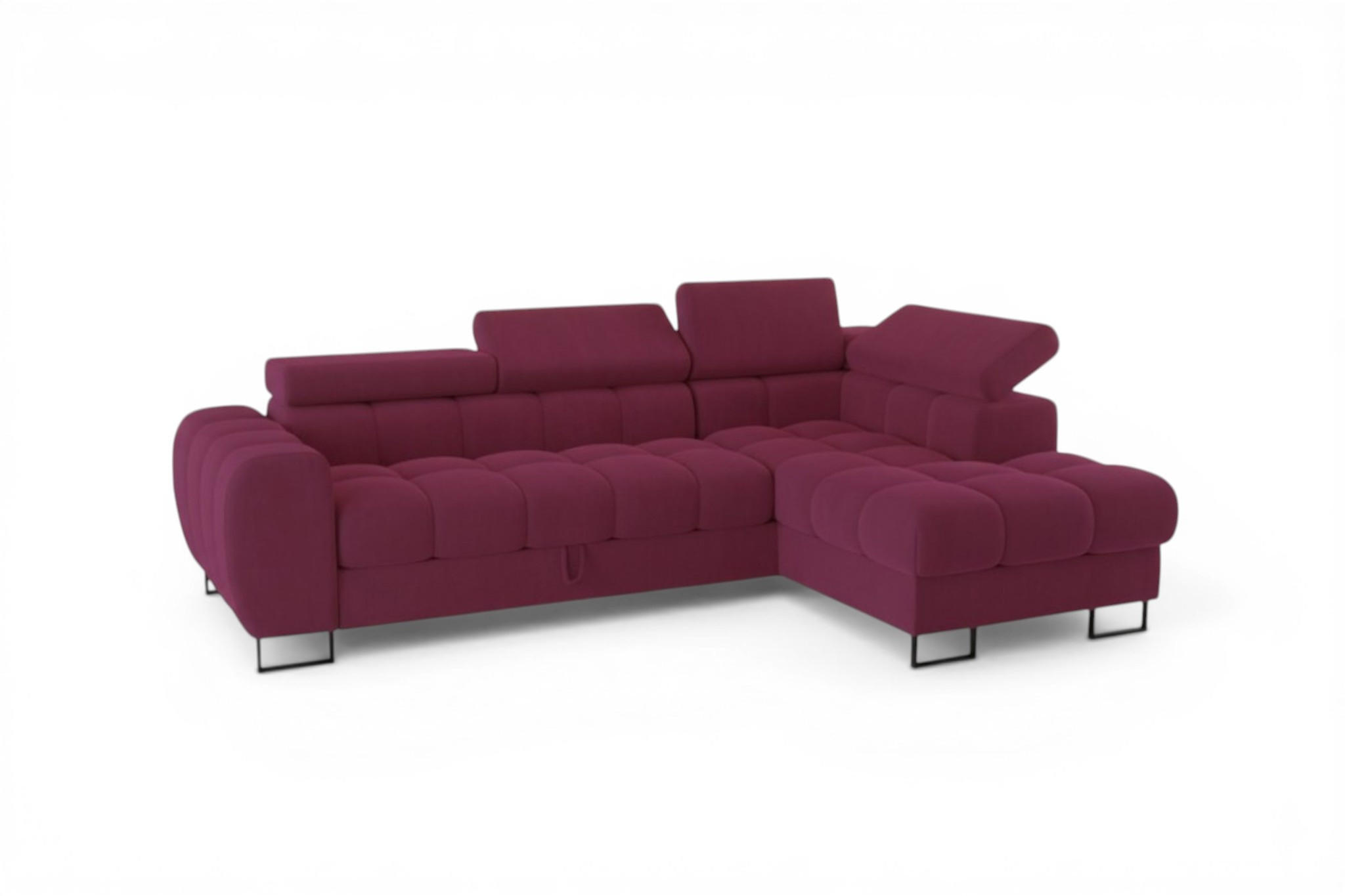 ECKSOFA Bastien Mit Schlaffunktion - Bordeaux, Holzwerkstoff/Textil (260/170cm) - Fun Möbel