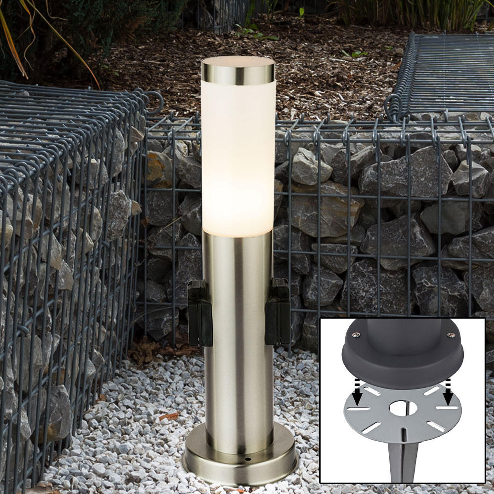 LED WEEGLEUCHTE Edelstahl Silber - Silberfarben, Metall (7.6/7.6/45cm)
