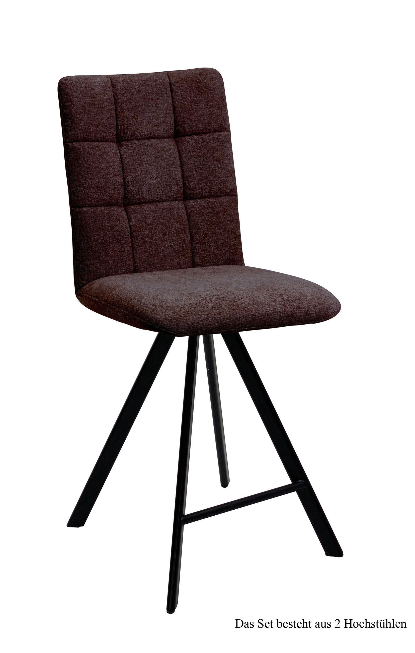 58aufmkessel Thekenstuhl Dunkelbraun, Schwarz 60x108x47 cm