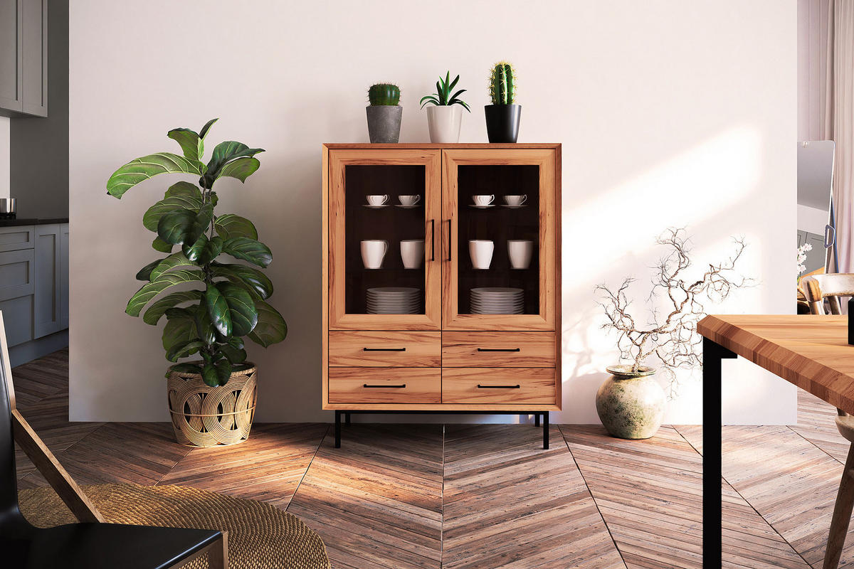SIDEBOARD LEON Kernbuche - Kernbuche, Holz (97/125/45cm) - byoak