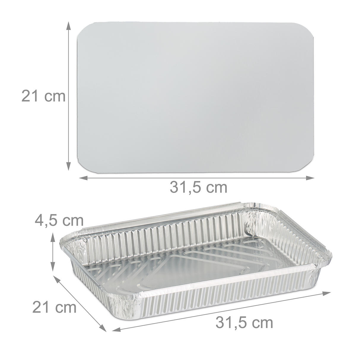 25XALUSCHALE - Silberfarben, Papier/Metall (21/31.5/4.5cm) - Relaxdays