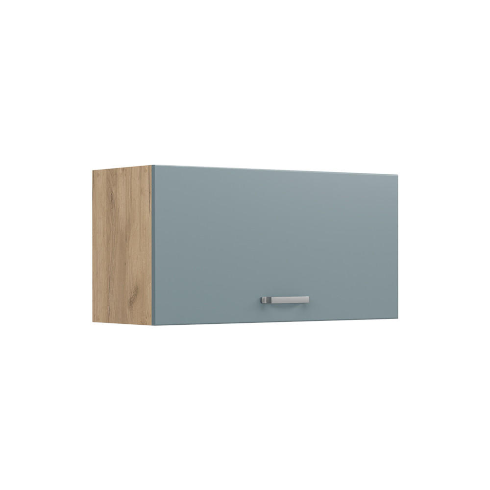 HÄNGESCHRANK R-Line, Blau-Grau/Goldkraft Eiche, 80 cm Flach - Honigeiche/Blaugrau, Holzwerkstoff (80/40/31cm) - Vicco