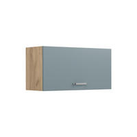 HÄNGESCHRANK R-Line, Blau-Grau/Goldkraft Eiche, 80 cm Flach - Honigeiche/Blaugrau, Holzwerkstoff (80/40/31cm) - Vicco
