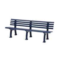 GARTENBANK Antigua 4 Sitzer Blau 74 x 200 x 54 cm Witterungskunststoff & UV Beständiger Kunststoff - Blau, Kunststoff (200/74/54cm) - PROREGAL