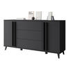 SIDEBOARD Helsinki 150 - Schwarz/Graphitfarben, Holzwerkstoff/Kunststoff (150/78/40cm) - MIRJAN24
