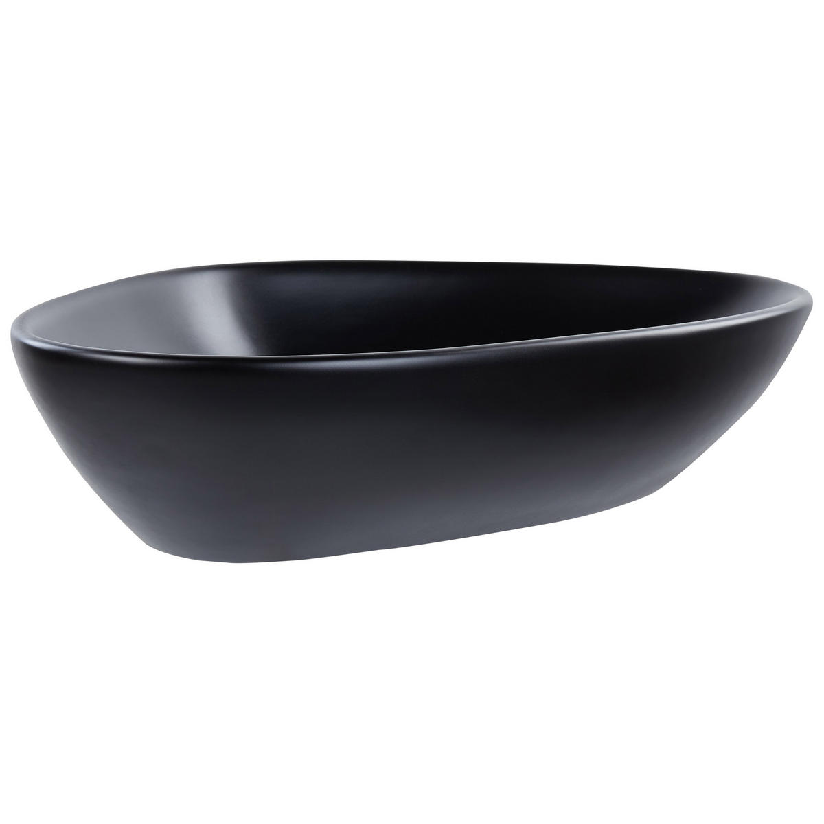 UMYVADLO NA DESKU Černé 60/39 cm Keramika Tirig - černá, keramika (60/14/39cm) - Beliani
