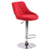 BARHOCKER Lazius, Gestell Metall in Chromoptik, Stoff Rot - Chromfarben/Rot, Textil/Metall (46/100/49cm) - TPFLiving