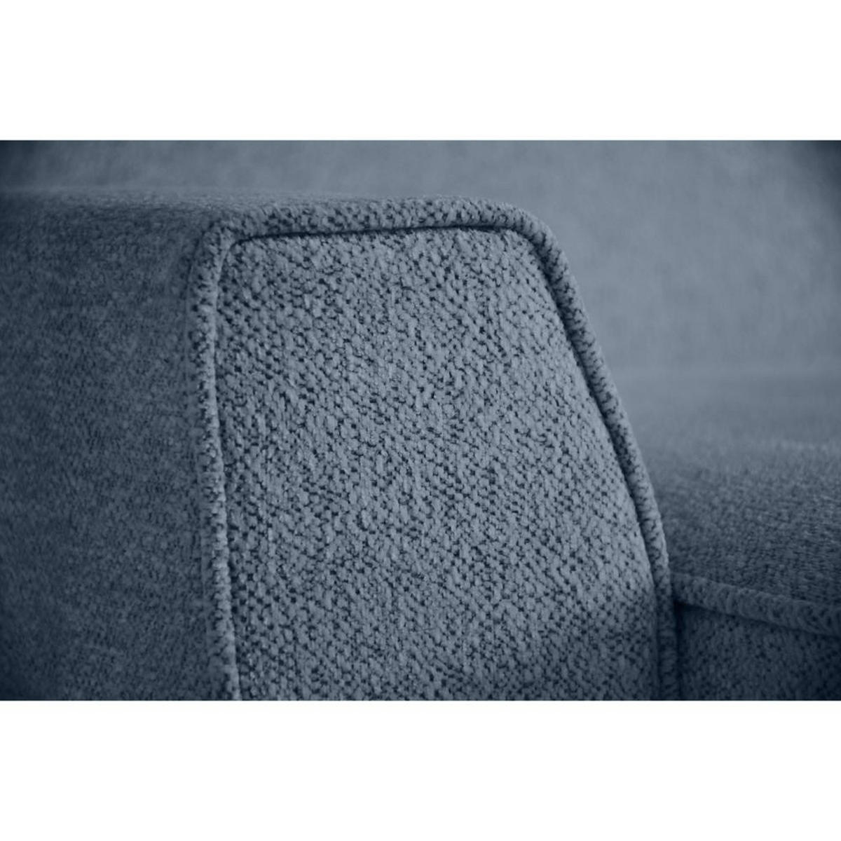 ECKSCHLAFSOFA Teramo dunkelblau - Schwarz/Dunkelblau, Kunststoff/Textil (235/150cm) - Beautysofa