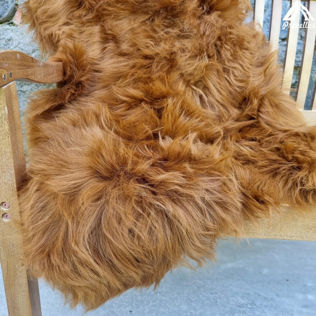 SCHAFFELL Langhaar skandinavisch weich chromfrei Ginger ca. 125 cm - Rotbraun, Fell (70/125cm) - Provellus