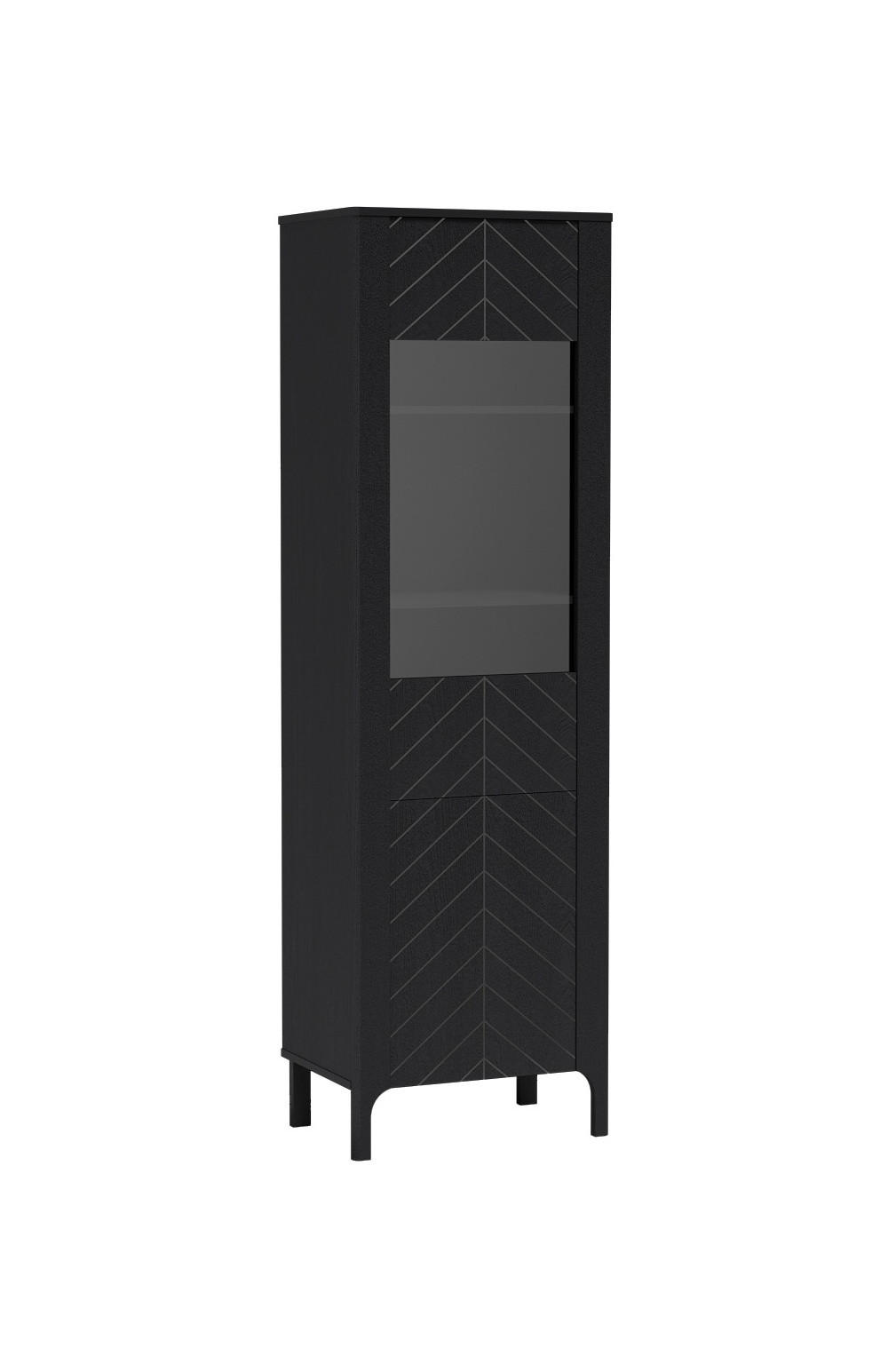 VITRINE Malumi MM-4 Schwarz Paintflow - Schwarz, Holzwerkstoff (60/197/40.5cm)