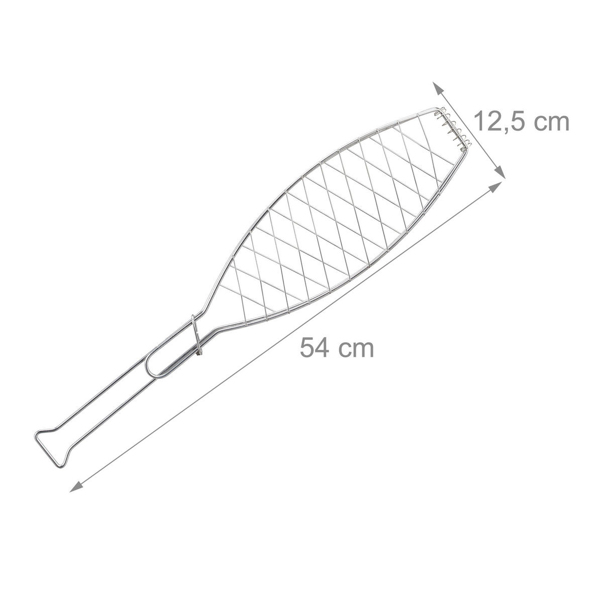 6XFISCHBRÄTER - Silberfarben, Metall (54/1.5/12.5cm) - Relaxdays