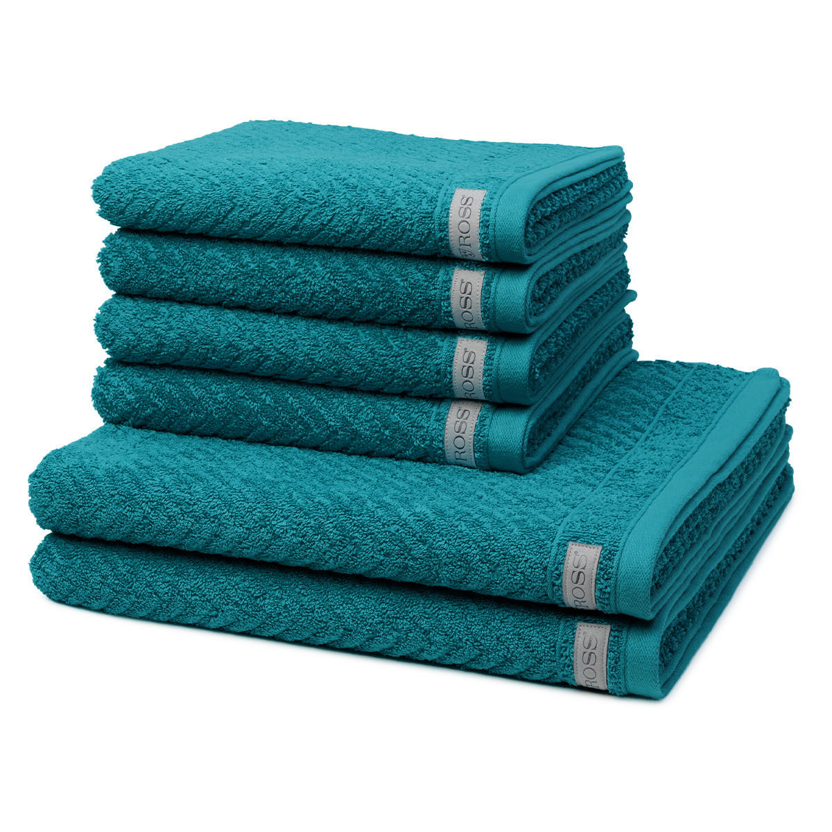 FROTTIERSET Smart 6-teilig - Grün, Textil (50/100cm) - Ross