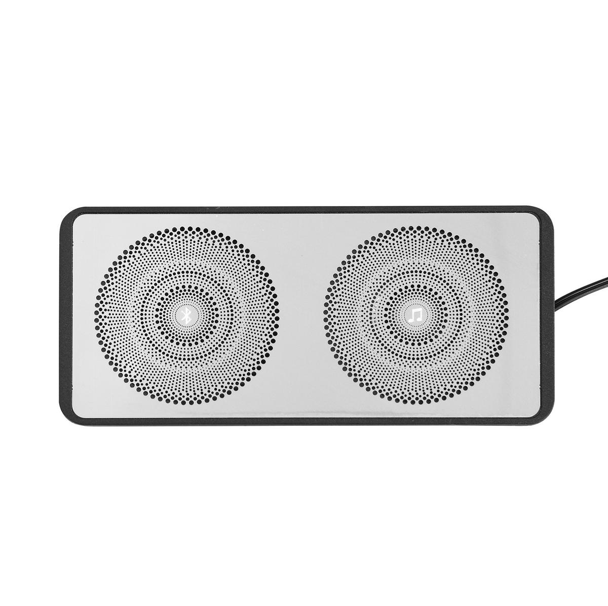 POLSTERBETT 180/200 cm Weiß aus MDF mit Bluetooth-Lautsprechern und LED-Lichtleiste - Weiß, Holzwerkstoff (180/200cm) - OKMYHOME